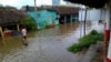 Inundación por el desbordamiento del río Los Esclavos, Chiquimulilla, Santa Rosa. Foto cortesía @ConredGuatemala.