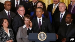 President Barack Obama speaks about immigration reform, June 11, 2013, in the East Room of the White House in Washington. 