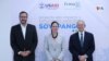 De izquierda a derecha David Gosney, director de USAID El Salvador; Mileydi Guillarte, subdirectora Latinoamérica y el Caribe USAID y Roberto Murray Meza, presidente FRMA, Fundación Rafael Meza Ayau.