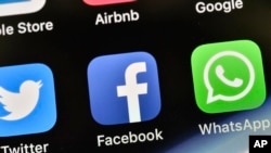 推特、臉書和Whatsapp的社交媒體標記