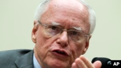 James Jeffrey, utusan khusus untuk Suriah, berbicara di hadapan Komite Luar Negeri DPR di Capitol Hill di Washington, 11 Oktober 2017. 