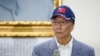 台湾鸿海集团董事长郭台铭头戴台湾国旗帽2019年4月17日宣布参加2020台湾总统竞选。