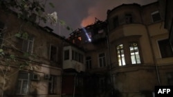 This photograph shows a heavily damaged residential building following a Russian strike in Odesa late on Nov. 14, 2024, amid the Russian invasion of Ukraine.