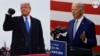El presidente de Estados Unidos, Donald Trump, a la izquierda, y el candidato presidencial demócrata, el exvicepresidente Joe Biden, a la derecha..