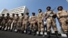 Member of the military take over security after the withdrawal of police in Port Said, 170 km (106 miles) northeast of Cairo, March 10, 2013. 