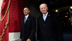 FILE - Rais mstaafu Barack Obama na Makamu wake Joe Biden