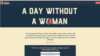 This screengrab from the WomensMarch.com website shows a page calling for a "Day Without a Woman" on March 8, 2017