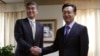 FILE - Hwang Joon-kook, right, South Korea's special representative for Korean Peninsula affairs — shown in Seoul last year with U.S. Special Representative for North Korea Policy Sung Kim — says exploratory talks will test Pyongyang’s will to denuclearize.