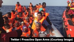 Migrants en provenance de Libye, 30 juin 2018. (Twitter/Proactiva Open Arms)